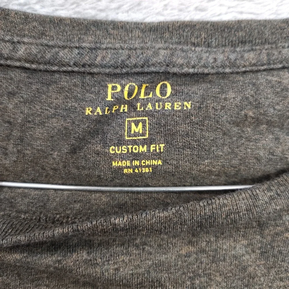 Polo Ralph Lauren Large T Shirt M Green Heather Long‎ Sleeve Pony Pullover Mens